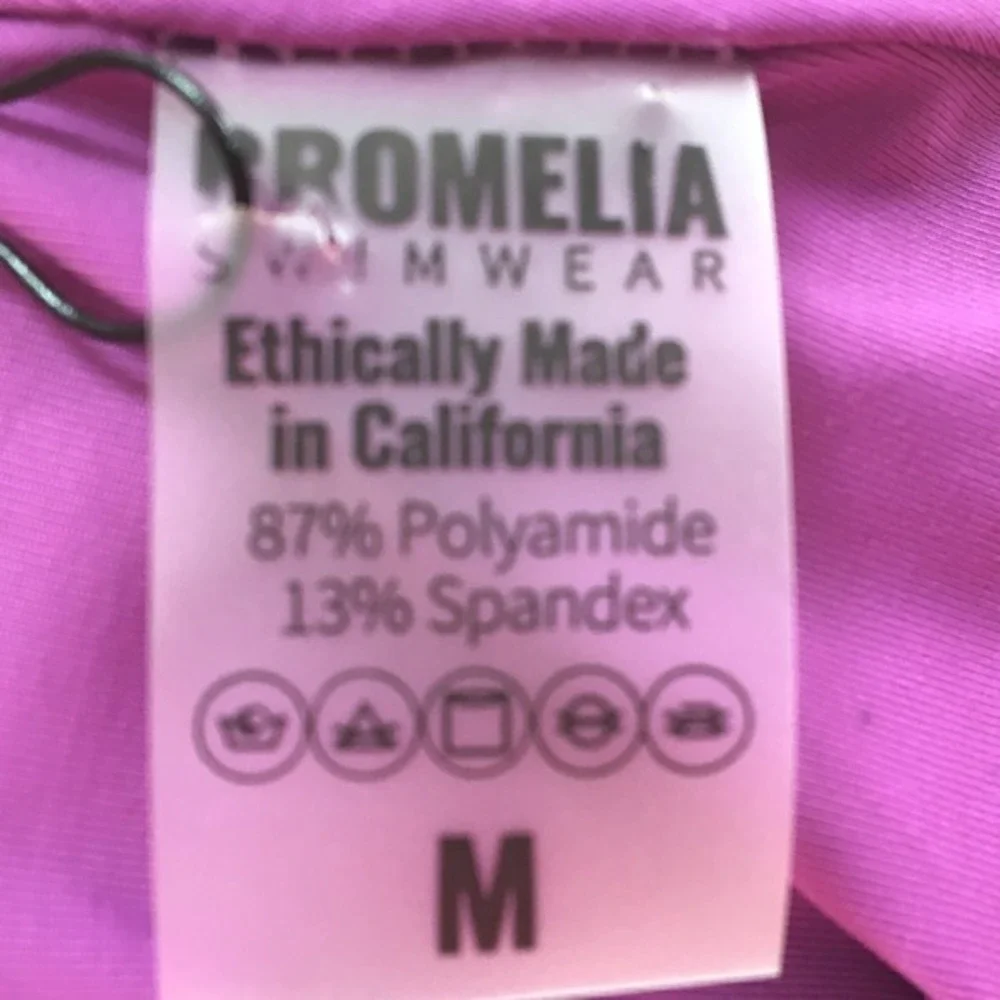 Bromelia Giovanna Braided Back One Piece‎ Swimsuit M Electric Orchid